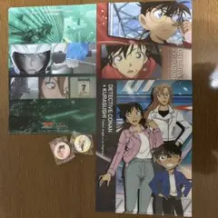 名探偵コナン×くら寿司　クリアファイル3枚、缶バッジ　2点　合計5点セット