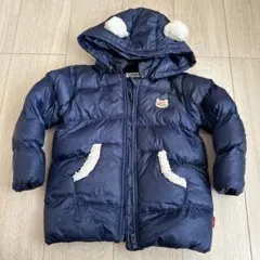 ミキハウス　Hot Biscuits 100cm ネイビー 中綿 ダウンコート