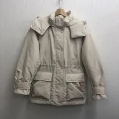 UNIQLO クリーム色 フード付きダウンジャケットS