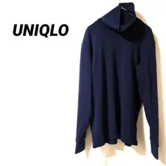 4125K ユニクロ 極暖 ヒートテック ウルトラウォーム S 紺 タートル