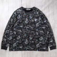 エイプ/スペースカモロンT/蓄光プリント裾リブSIZE 2XLビッグ 