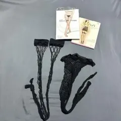 網タイツ レースニーハイソックス 網ニーハイ 未開封 新品 未使用 4点