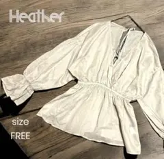 ま*み様 更に値下げた　【Heather】　ヘザー シアーカシュクールブラウス