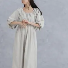 【新品】タグ付き ナノユニバース　ワンピース　未使用　ボリュームスリーブ
