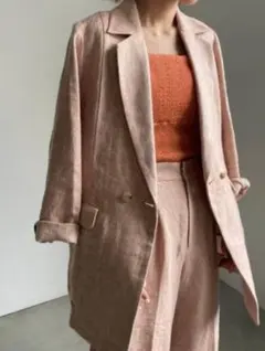 アメリ AMERI RUSTIC LINEN JACKETダブル リネン 麻のサムネイル