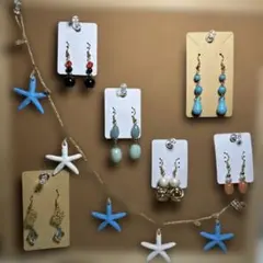 ハンドメイド　ピアス　まとめ売り6点セット