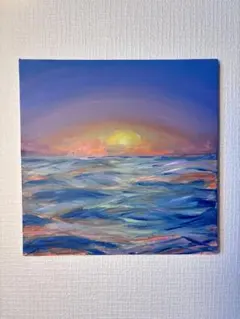 k*o様 絵画 アクリル画 原画 三日月 空 星 月 風景画 テクスチャー