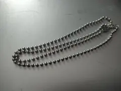 メッキボールチェーンネックレス シンプルデザイン 約60cm