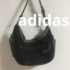 レトロ adidas ハンドバッグ チェック柄 レディース アディダス デニム