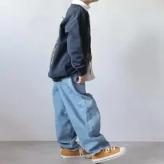 チャオパニックティピー　裾フリンジカーブデニム　100 110