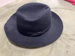 override ブラックウールハット
