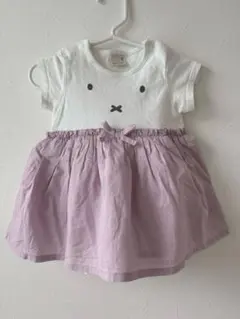 【petit main✖️ミッフィー】スカートつきロンパース 70cm