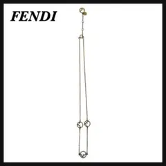 【美品】 FENDI フェンディ ネックレス ズッカ F ゴールド 大人気モデル