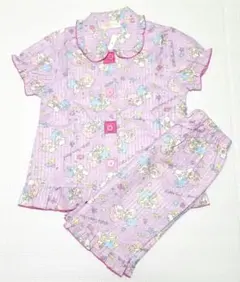 ​【新品タグ付き】Sanrioキキララ パジャマ前開き半袖110 綿100%のサムネイル