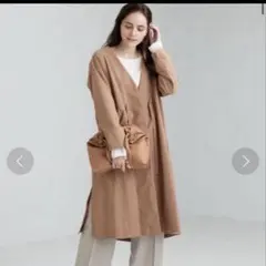 ほぼ新品GREEN LABE L RELAXING ギャザードロストガウンコート