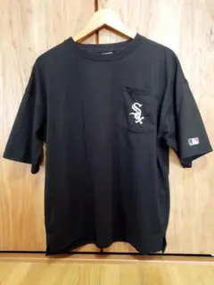 【USED】MLB ホワイトソックス　メンズ　刺繍Tシャツ　黒　М