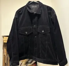 【MUJI LABO/コーデュロイジャケット ブラック】