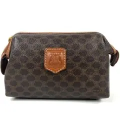 美品✨セリーヌ ポーチ マカダム トリオンフ型押し ゴールド金具 ミニサイズ