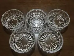 ガラス製　フルーツ・デザート皿 5枚セットガラス食器 夏食器