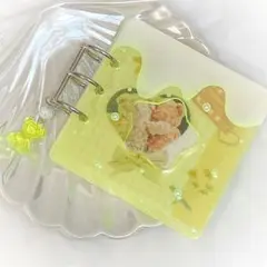 【B8 サイズ ましかくバインダー】クリーム×レモンソーダ saving 貯金