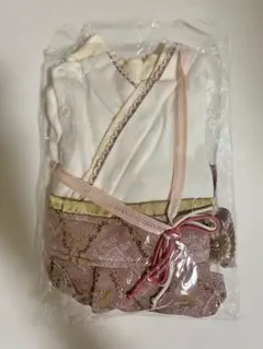 ベビー用 着物風ロンパース 80cm ホワイト×ピンク