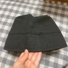 黒　キャンバスバケットハット　フリーサイズ
