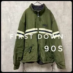 ✴️【希少・90s】FIRST DOWN 　ナイロンジャケット　当時物　カーキ