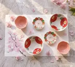 花柄陶器食器６点セット