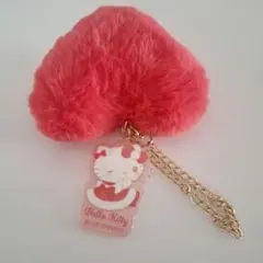 匿名配送 ハローキティ当りくじ バッグチャーム 赤ファー