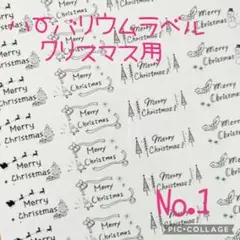 ハーバリウムラベルクリスマス用No.1　計40枚