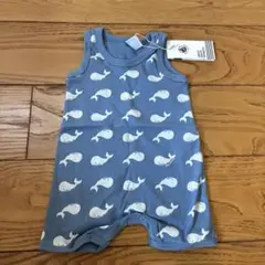 PETIT BATEAU プリントショートロンパース 未使用タグ付き 60cm