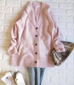 ニットカーディガン オーバーサイズ