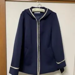 アルファベッツアルファベット　フード付きネイビーアウター