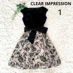 クリアインプレッション 花柄 切替ワンピース 1 フロックプリント フォーマルのサムネイル