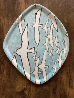 ミナペルホネン　ひし形トレイ 廃番】ミナペルホネン mina perhonen wataridori ひし形トレイ