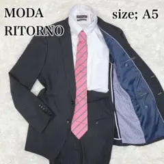 美品 A5【MODA RITORNO】セットアップ スーツ ストライプ 背抜き