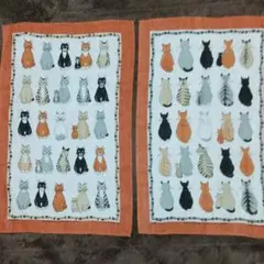 インテリア 猫柄 タペストリー (２枚組)