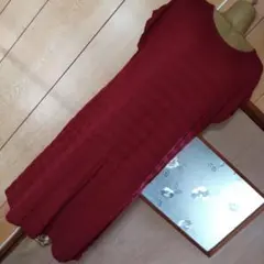 赤いノースリーブストライプワンピースLサイズ新品