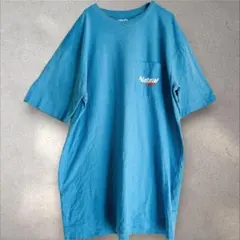 ラウディジェントルマン Ｔシャツ クルーネック ビール ビッグサイズ 青 綿