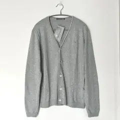 新品タグ付！LACOSTEラコステ メンズカーディガンLグレー
