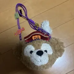 ほぼ未使用　ダッフィー ぬいぐるみ型バッグハロウィン柄