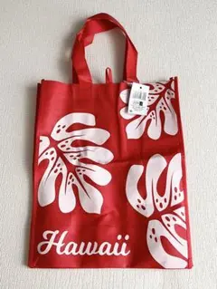ハワイ　赤い　エコバッグ