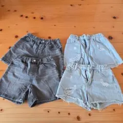 デニムショートパンツ 4枚セット