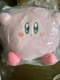 星のカービィ　羊毛フェルト風超bigぬいぐるみ　まんぷく座り