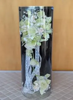 ウェディングブーケ　造花ブーケ　ブートニア　ケース入り