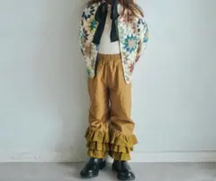 しまむら　softcheese レースフリルパンツ 110