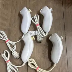 任天堂Wii ヌンチャク　コントローラー　動作確認済み　白　4個セット ①
