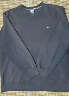 00s NIKE Vネックスウェット オーバーサイズ ダスティパープル