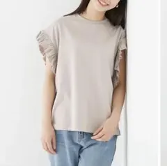 OMNES❤︎バイオポリウォッシュ加工 袖ギャザー半袖プルオーバー⭐︎超美品！のサムネイル