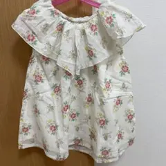 花柄フリル付きブラウス 130cm